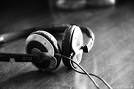 earphones black and white