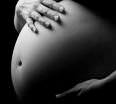 pregnant belly bw 2