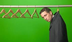 man in closet
