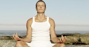 man meditating