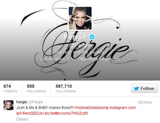 fergie pregnant blind gossip