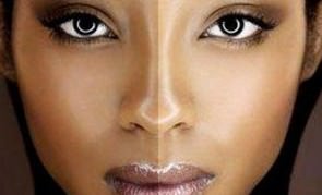 woman bleaching skin