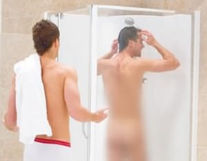 men shower