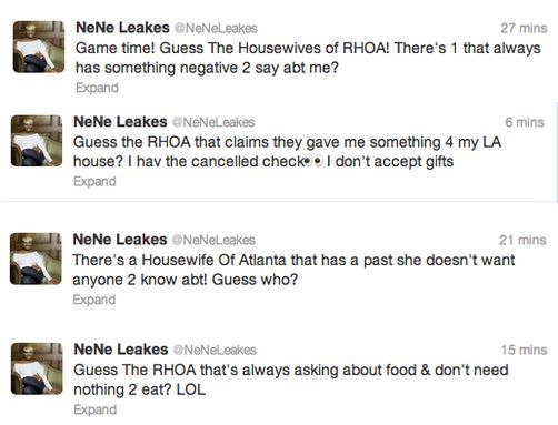 nene blind items twitter