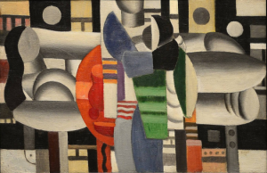 painting 3 women red table