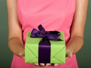 woman giving gift 2