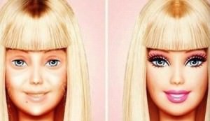 barbie without makeup