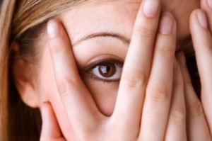 woman hiding 4