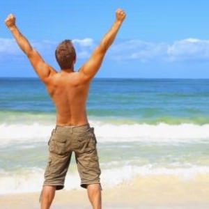 man beach