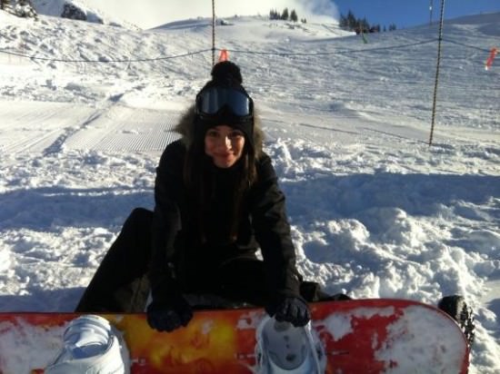 lea michele snowboard