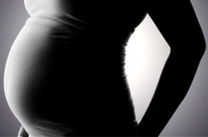 pregnant belly bw 3