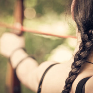 woman bow arrow