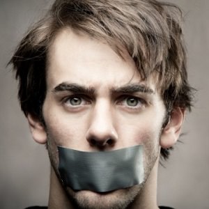 man silent