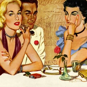 couple and single woman