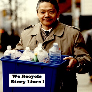 man with recycling