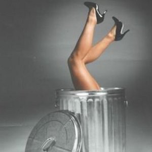 woman trash